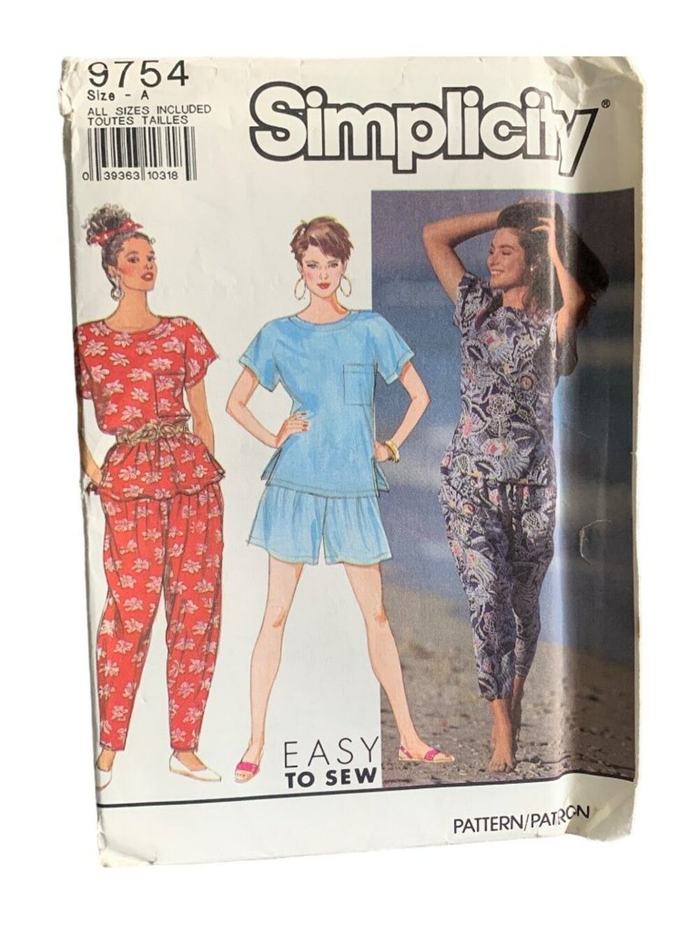 Simplicity 9754 Pattern Women Shirt Pant Short Size 6-8-10-12-14-16-18-22-24 Unc